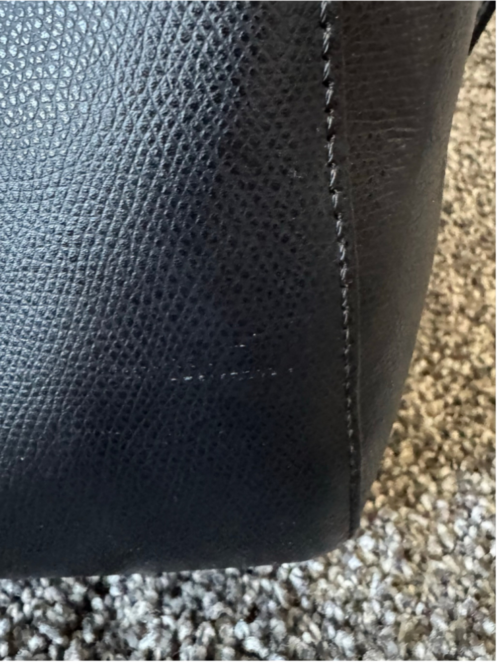 Women's Luana Ferracuti Black Leather Large Satchel Bag Made in Italy - Picture 9 of 16